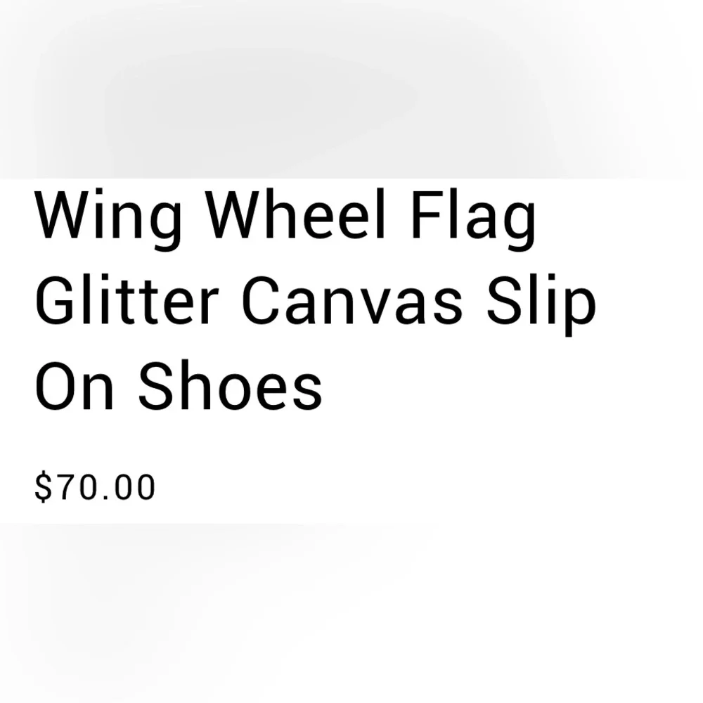 🆕 Race Fans🏁Wing Wheel Flag Glitter Black Slip-On Sneakers with Winged Logo. NWT